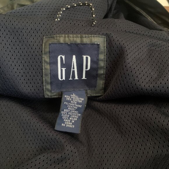 Gap Unisex Waxed Jacket Black Style #776050-00 Sz Medium Oversized - Picture 13 of 15